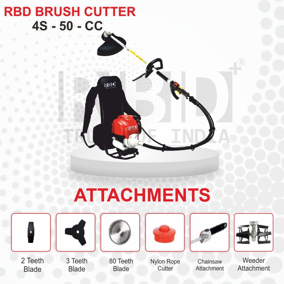 Rbd Brush Cutter - Color: Black And Red