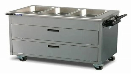 Steel Food Counter Trolley - Material: Aluminum