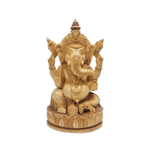 Wooden Lord Ganesha Statue