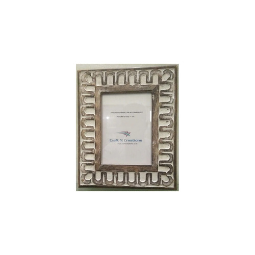 Antique Picture Frame - Solid Wood, 8x12 Inches | Termite Proof, Wall Mounting, Polished Finish, Rectangular Shape