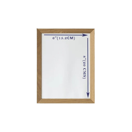 8X12 Inches Wooden Photo Frames - Customized Silver Color Termite Proof Solid American Wood Polished Finish Wall-Mountable Rectangle Design