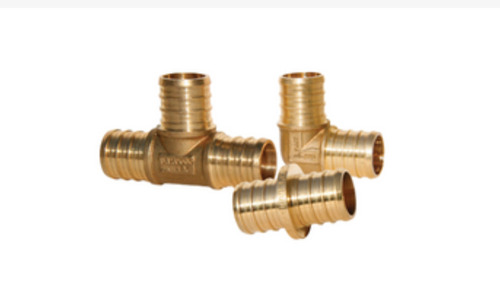 Brass Pex Fittings - Round Shape, Very Good Quality, Golden Color, Durable Material, Customized Size, Fine Polished Finish | 6 Month Warranty, Industrial Application