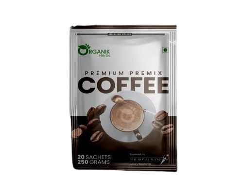 Coffee Powder Packaging Pouch - LDPE Material 8x12 Inches Size Multicolour Printed Design | Glossy Finish Stand Up Pouch
