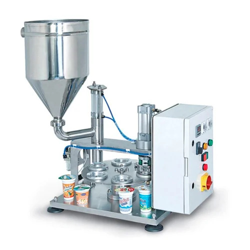 Cup Filling Sealing Machine - Color: Silver