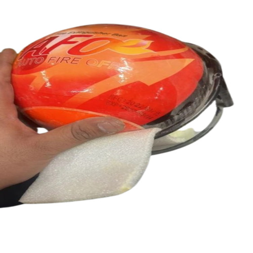 Fire Ball Extinguisher - 1.5 Kg Capacity, 120 dB Audio Signal, Class A Fire Safety, Discharge Range 5-8 Feet, Dry Powder Type, White Color | Ideal for Office, Industry, Mall, Factory