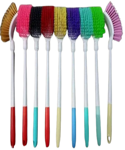 Multicolor Toilet Brushes - Plastic, Standard Size, Double Sided Bristles | Durable, Easy to Use, Effortless Toilet Cleaning