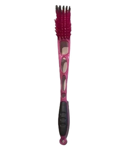 Pink Toilet Cleaning Brush - Plastic, Standard Size | Durable Double-Sided Bristle Design, Easy to Use for Effective Toilet Cleaning