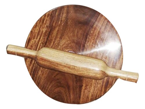 Premium Wooden Chakla Belan - 25mm Thick, 500g Lightweight | Smooth Surface, Eco-Friendly Material, Ergonomic Design, Scratch Resistant, Non-Toxic Finish