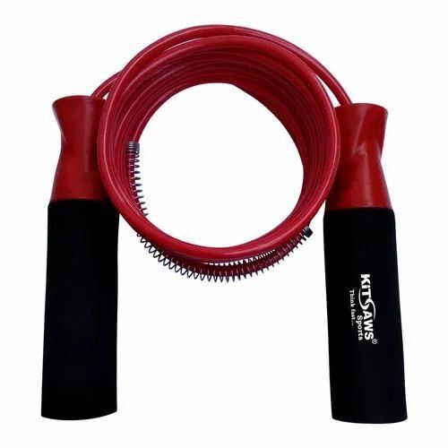 Pvc Skipping Ropes - Nylon & Plastic , Multicolour, Red | Suitable for Skipping, Ideal for Adults and Kids, Enhanced Grip Features