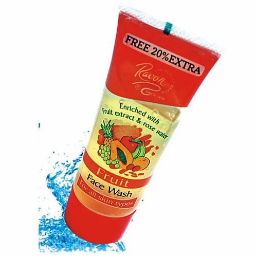 Ravon Fruit Face Wash - 60Ml Gel Formulation | Safe for All Skin Types, Standard Quality, 12 Months Shelf Life, Ideal for Parlor and Personal Use