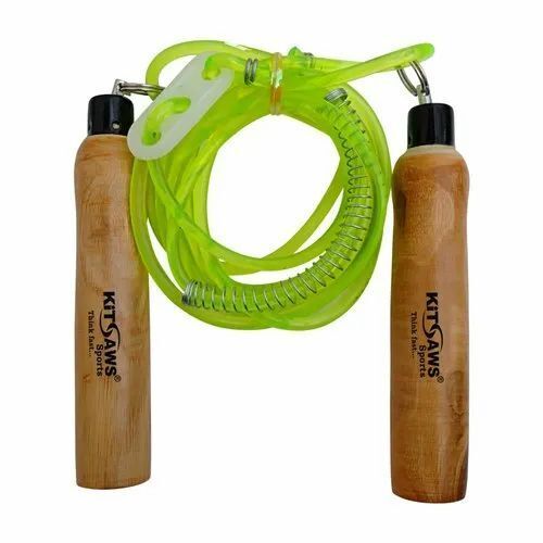 Skipping Ropes - Nylon & Plastic Material, Multicolour & Green | Perfect for Skipping Exercise