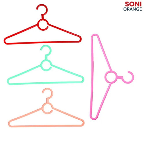 Soni Orange Plastic Clothes Hanger