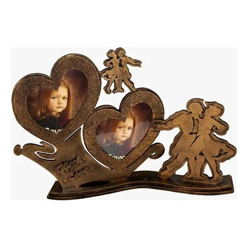 Wooden Heart Photo Frame - Custom Size, Multicolor Wood | Polished Finish, Perfect Design, Flawless Look