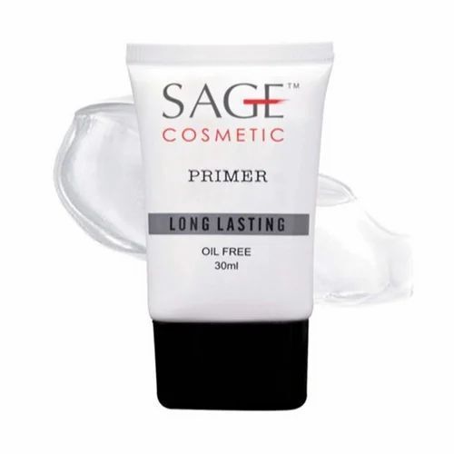 Long Lasting Face Primer - 30 ml, Cream Formula, White Color, Smudge Proof, Safe for All Skin Types, Smooth Texture, 6-Month Shelf Life