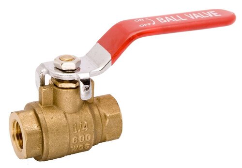 Ball Valve - Metal, 1/2" to 6" Size, Polished Golden Finish | Industrial Application, Water Media, Ball Structure