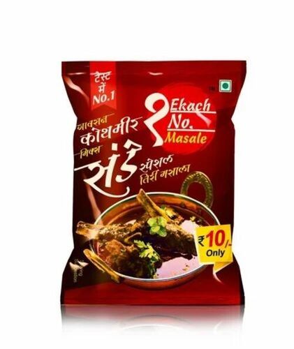 Chicken Masala Packaging Pouch - 500 gm Capacity, Multi Color Printed PP (Polypropylene) Center Sealed Pouch | Rotogravure Printing Technique