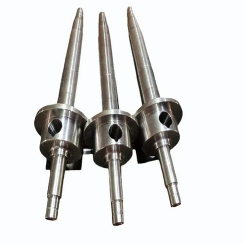 CNC Turning Shaft - Carbon Steel, 200 Millimeter Length, Silver Chrome Finish | Suitable for CNC Machine Applications
