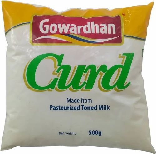 Curd Packaging Pouch - LDPE, 8x12 Inches, Multi Color, Double Layer Laminated, Glossy Finish, Heat Sealed, Customized Design | Center Sealed Pouch, Flexographic Printed