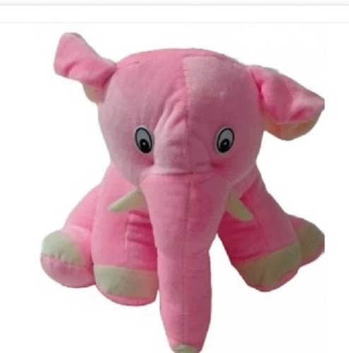 Elephant Soft Toy - Cotton Blend, Customize Size, Pink | Lightweight Design, Quality Tested for Kids, Ideal for Gifting