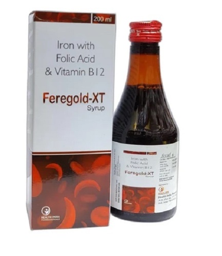 Ferrous Ascorbate Folic Acid Syrup - Medicine Grade Liquid Formulation | Prescription Required, For Hospital and Clinic Use