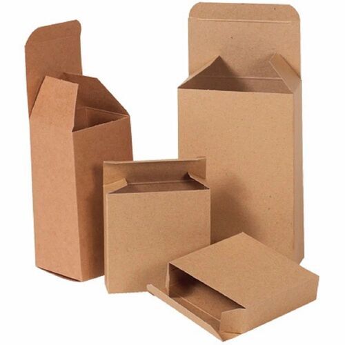 Folding Carton Box - Die Cut Rectangular | Brown Paper, Disposable, Weight Capacity < 5 Kg, Gloss Varnish Finish, Versatile for Office Supplies & Ecommerce