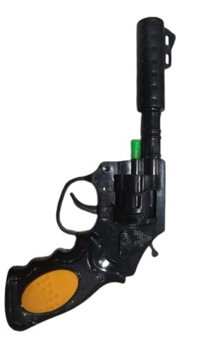 Kids Plastic Gun - Lightweight Black and Yellow Toy | Good Gripping for Safe Gifting