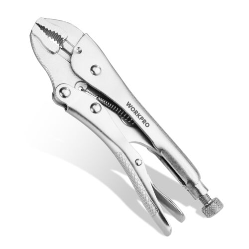 Locking Pliers - Steel, Standard Size, Silver | Manually Operated, Corrosion and Rust Resistant, Portable Handheld Tool, Easy to Clean with Water