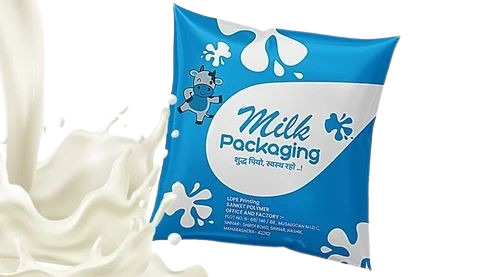 Milk Packaging Pouch - LDPE Multi-Color Printed Shaped Pouch | Rotogravure Print Technique, Durable and Versatile Design