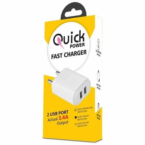 Mobile Charger Packaging Box - Paper Material, Multi Color Design | Eco-Friendly, Eye-Catching Printed Packaging Solution