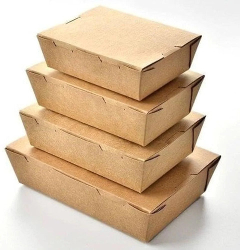 Paper Food Boxes - Paper, Rectangular, Brown | Eco-Friendly, Recycled Material for Sustainable Food Packaging