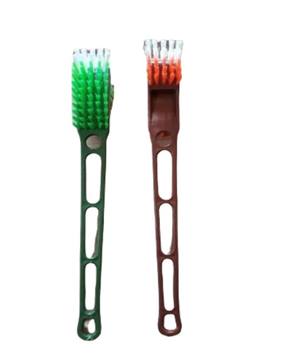 Plastic Toilet Brush - Plastic, Standard Size, Multicolor | Durable Double-Sided Design, Easy to Use for Effective Toilet Cleaning