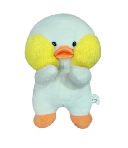 Plush Soft Toy - Customized Size, Soft Plush Material, White and Yellow Colors | Attractive Design, Lightweight, Ideal for Gifting, Quality Tested
