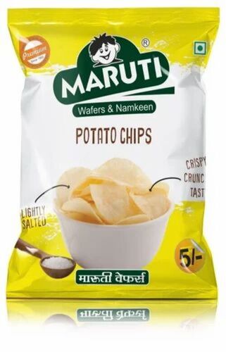Potato Chips Packaging Pouch - LDPE Material, Multicolour, Glossy Finish | Center Sealed Design, Rotogravure Printing Technique