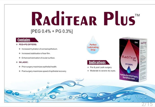 Raditear Plus Polyethylene Glycol Propylene Glycol Eye Drops