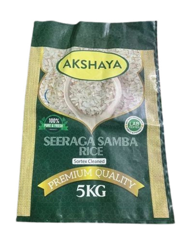 Rice Packaging Pouch - Plastic, Multi Color, Printed Design | Durable and Versatile Packaging Material