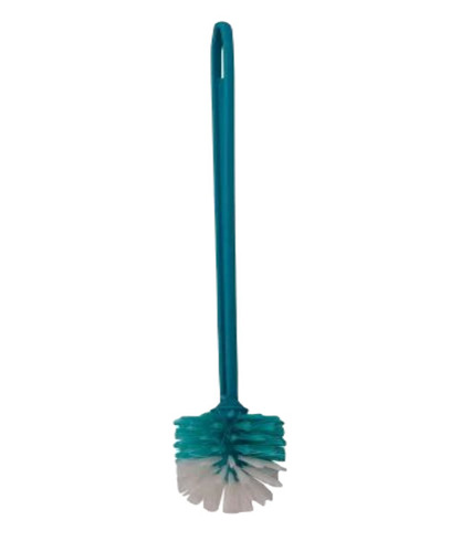 Round Toilet Brush - Durable Plastic, Standard Size, Multicolor | Double-Sided Bristles, Easy to Use for Effective Toilet Cleaning
