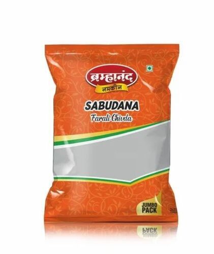 Sabudana Packaging Pouch - Plastic Material, Center Sealed Pouch, Multi Color, Glossy Finish, Printed Design with Rotogravure Technique