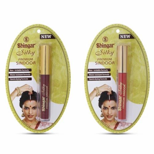 Silky Premium Sindoor - Packet Packaging Red Color | Suitable for Parlor and Personal Use Ideal for Makeup Applications