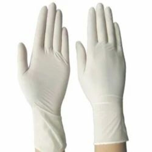 Surgical Hand Gloves - Latex 8.5 Inches White Mid Forearm Length Powdered | Medical Grade Plus Size Plain Pattern