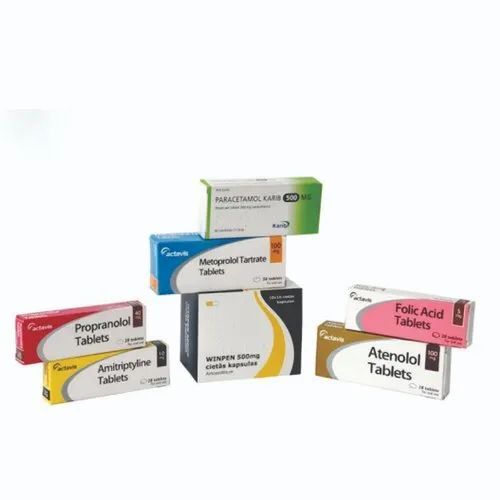 Tablet Packaging Box - Cardboard Material, Multi Color Design | Printed Finish for Eye-Catching Presentation and Durable Protection