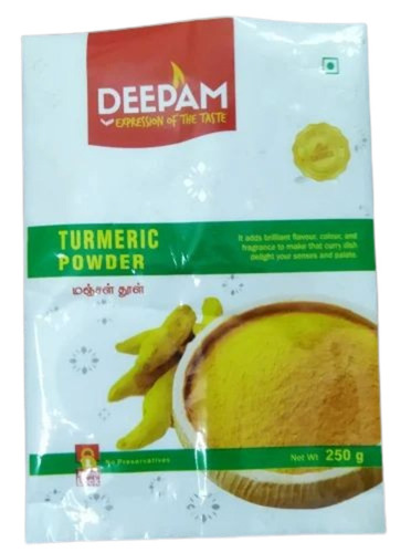 Turmeric Powder Packaging Pouch - PET (Polyester) 6x4 Inches Multi Color Printed Pillow Pouch Glossy Finish Double Layer Lamination Heat Sealed Closure