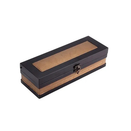Wooden Watch Box - Velvet and Wooden Material Eco-Friendly Design Rectangle Shape Black and Beige/Brown Color for Jewelry Storage