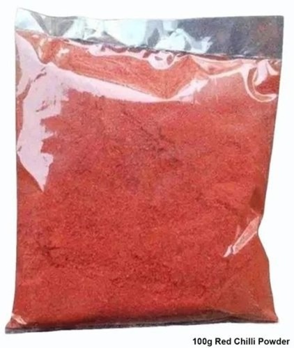 100g Red Chilli Powder - Guntur/Sannam Variety, 40 ASTA Color, Mesh Size 30mm | Grade A, Spicy Flavor, Dried Powder for Cooking
