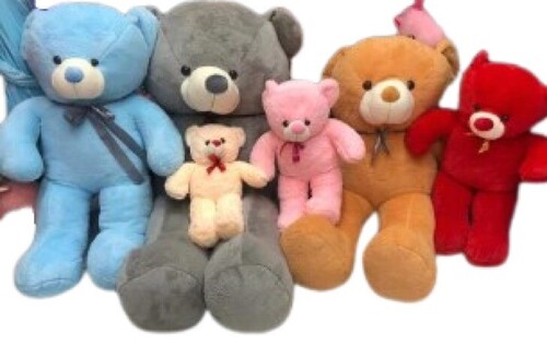 Bear Soft Toy - Plush Material, Customized Size, Customized Color | Lightweight, Gifting Ideal, Timely Delivery, Quality Tested