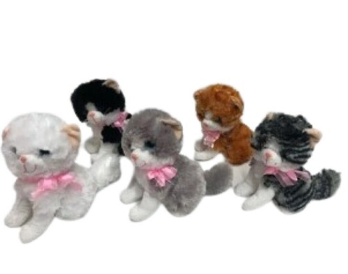 Cat Soft Toy - Plush Material, Customized Size, Available in Various Colors | Ideal for Gifting, Quality Tested Standards