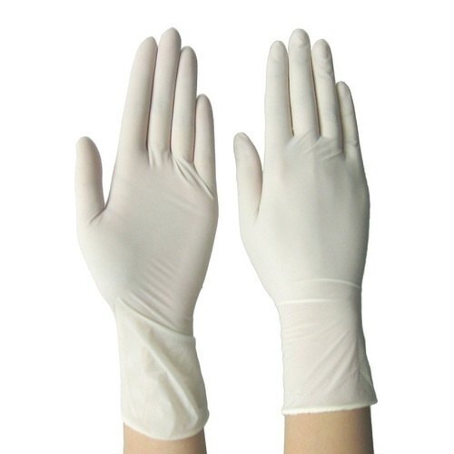Latex Examination Gloves - Large Size, Ivory White | Comfortable Fit, High Flexibility, Puncture-Resistant, Sterile, Powder-Free, Skin-Friendly, Enhanced Grip