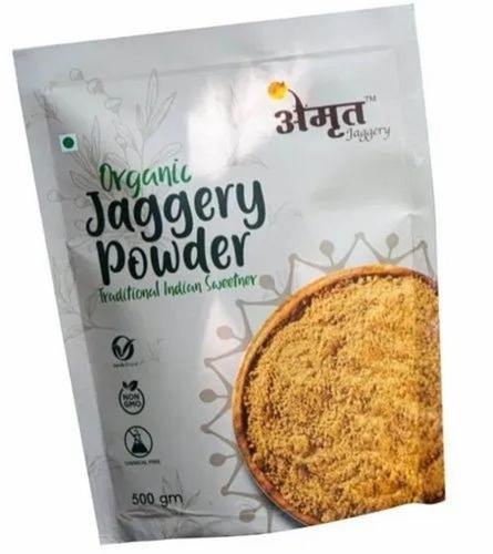 Natural Jaggery Powder - Organic, 500g Plastic Packet | Sweet Taste, No Artificial Flavor, 6 Months Shelf Life, Suitable for Human Consumption