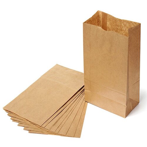 Kraft Paper Pouch - Customized Size, Brown Color | Lightweight, Moisture Proof, Standard Design, Very Good Condition