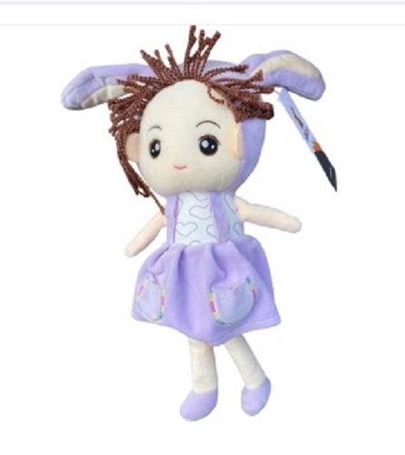 Purple Rabbit Girl Stuffed Doll