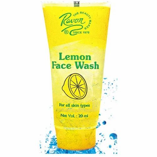 Ravon Lemon Face Wash - Cream Form, 12 Months Shelf Life | Safe To Use, Suitable For All Skin Types, Ideal For Personal and Parlor Use